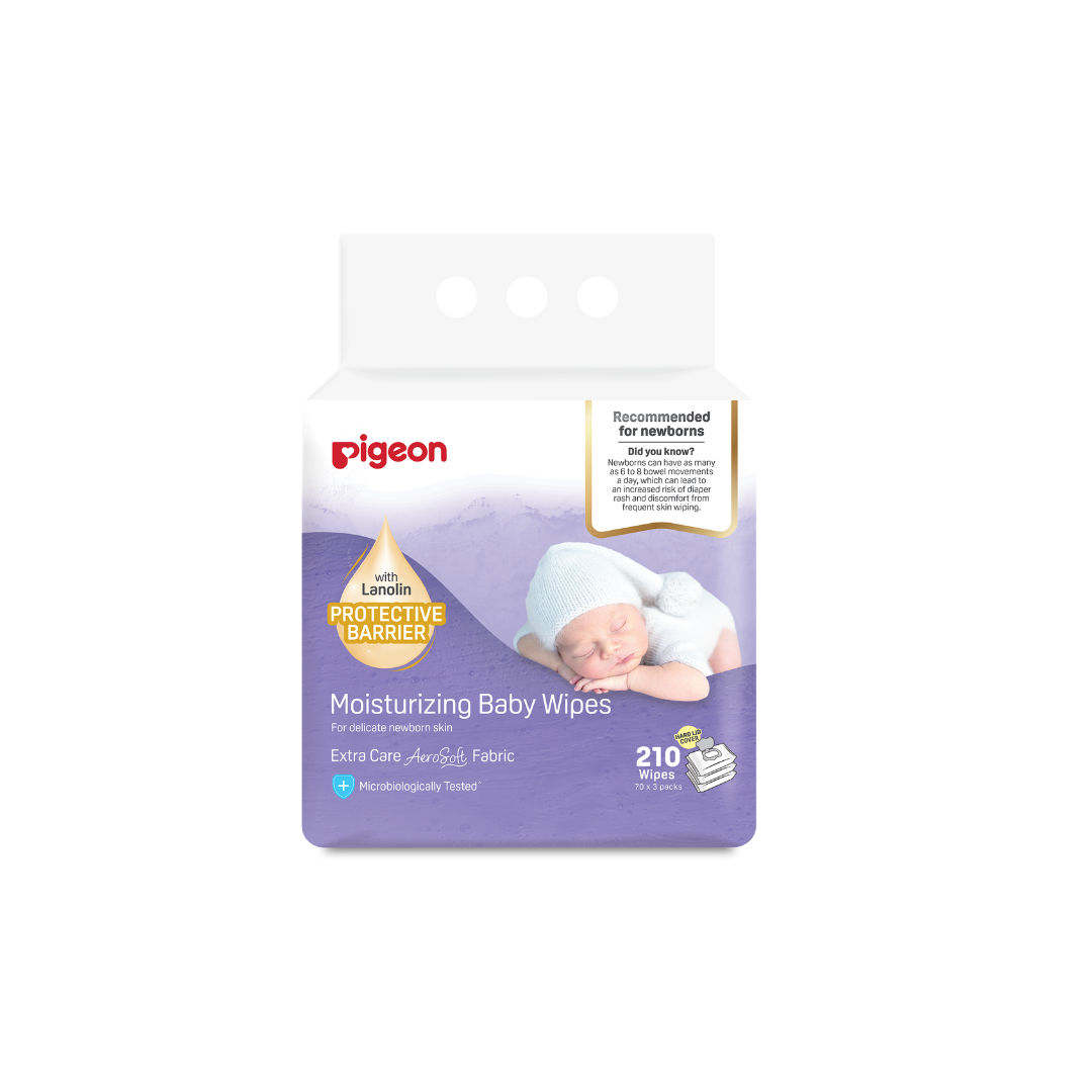 Pigeon Baby Wipes Moisturizing Cloths 70 sheets 3 in 1 Pack