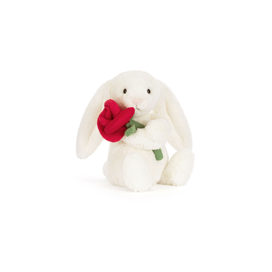Jellycat Cream Bunny with Rose