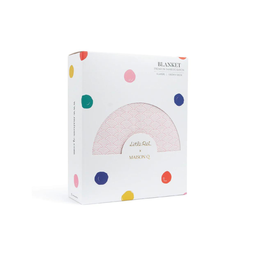 Little Rei x Maison Q Pink Funfair Rides 4-layer Blanket