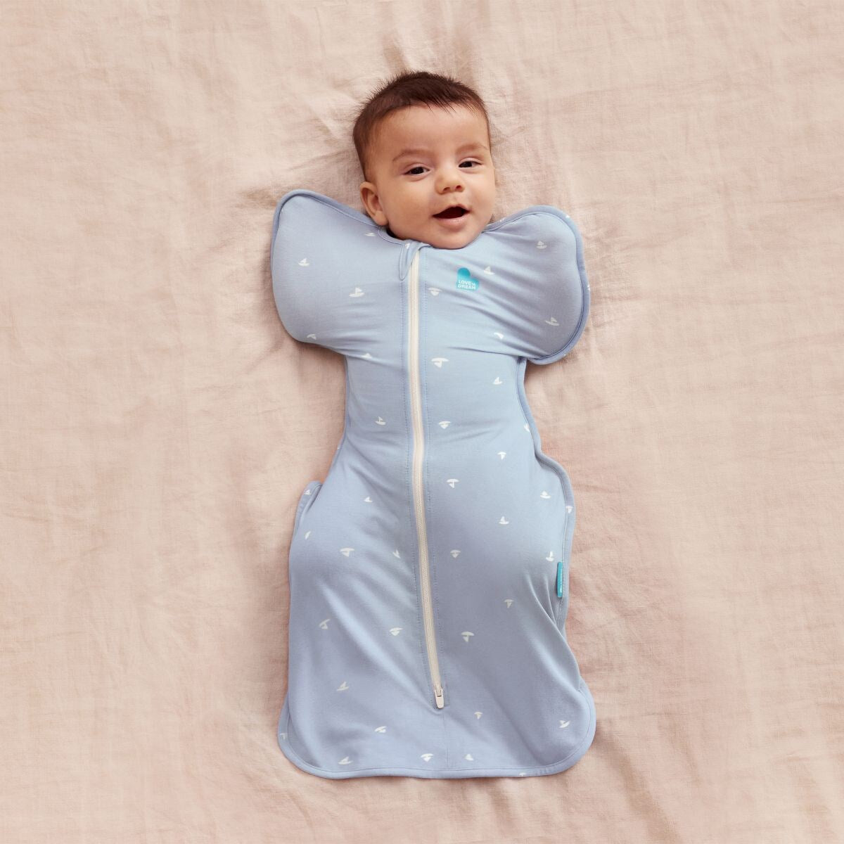 Love To Dream Swaddle Up Bamboo Original 1.0 TOG Boats Mist Blue