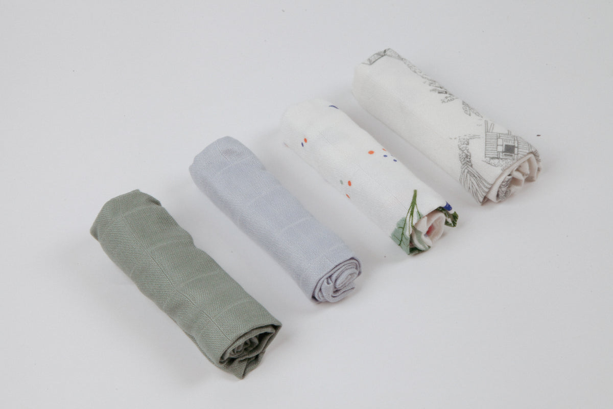 Little Rei Bamboo Wash Cloth 4pc