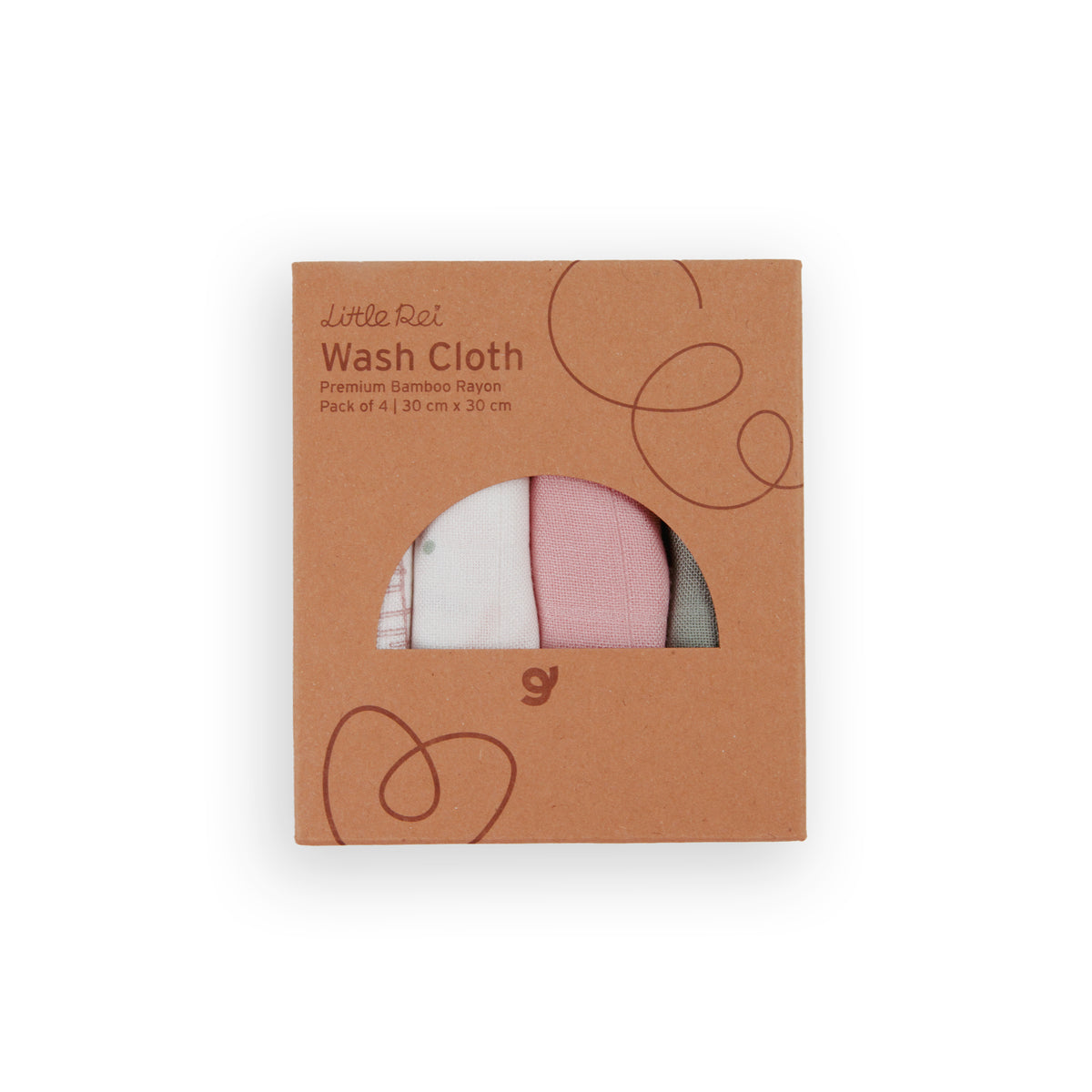 Little Rei Bamboo Wash Cloth 4pc