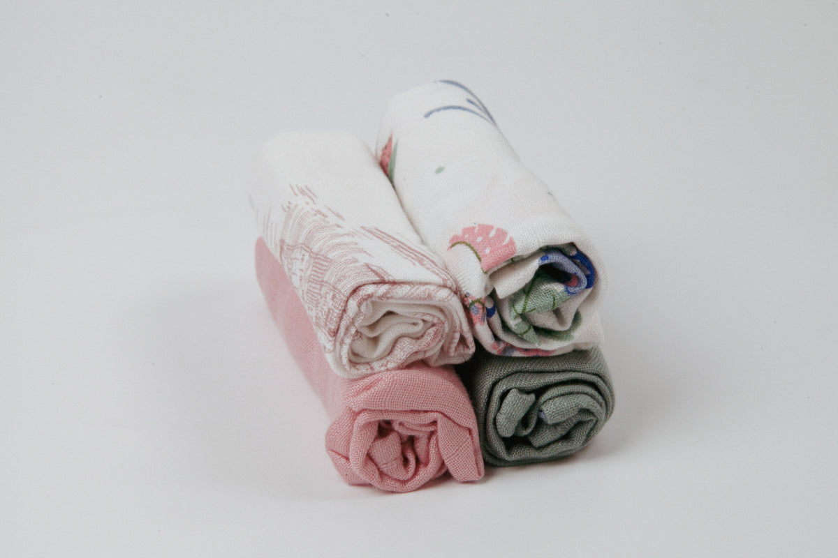 Little Rei Bamboo Wash Cloth 4pc