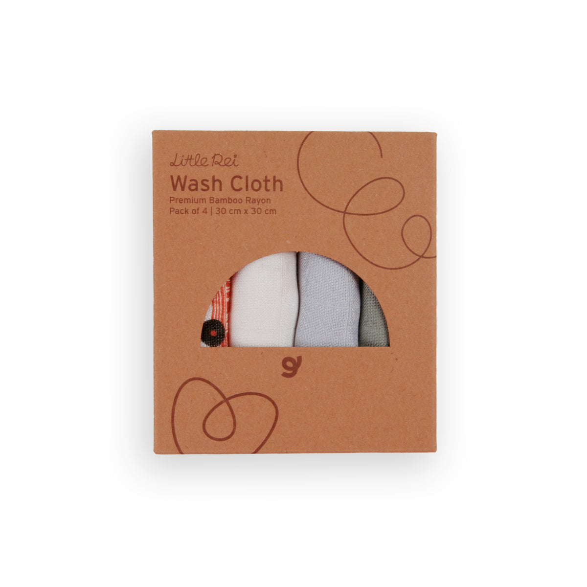 Little Rei Bamboo Wash Cloth 4pc