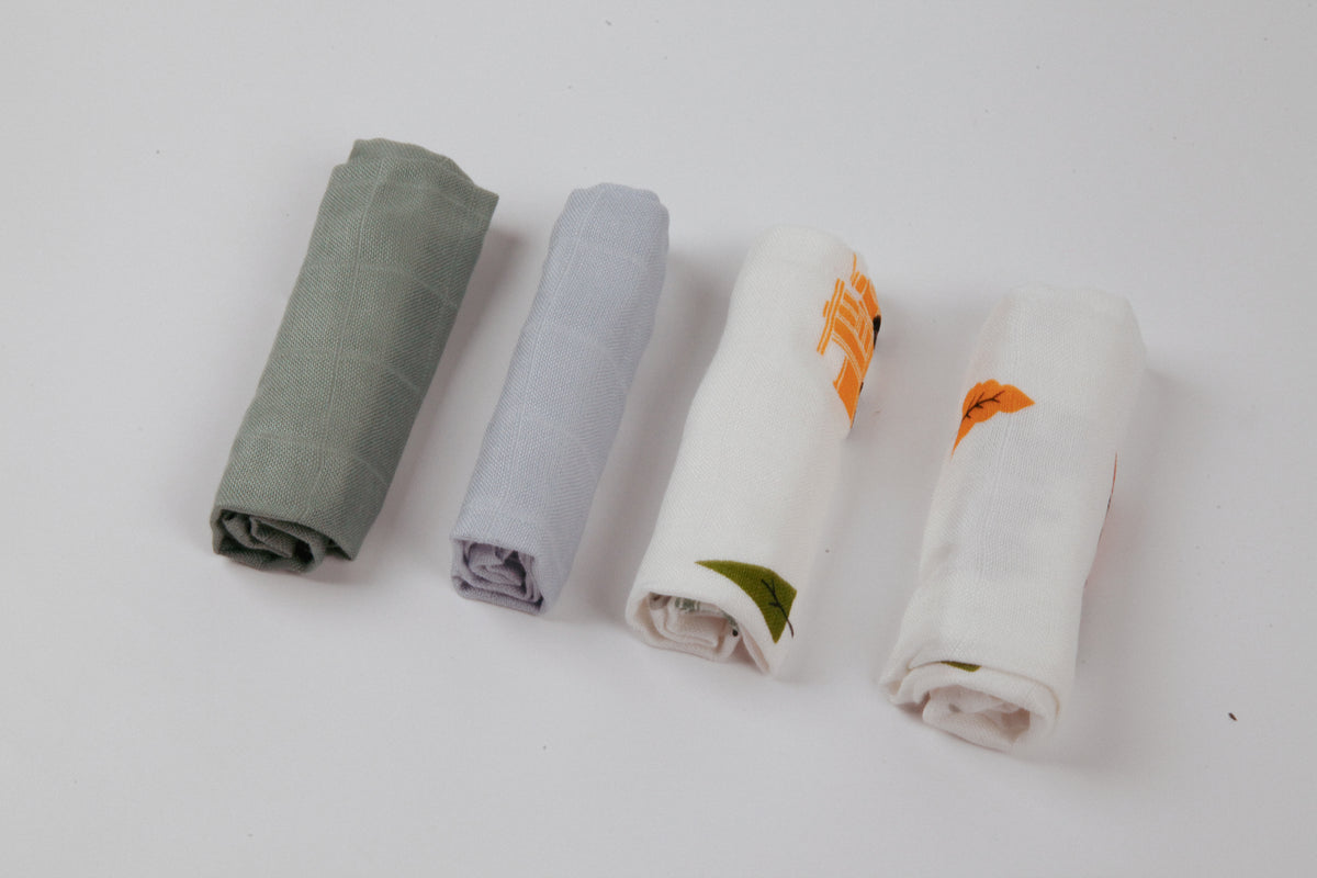 Little Rei Bamboo Wash Cloth 4pc