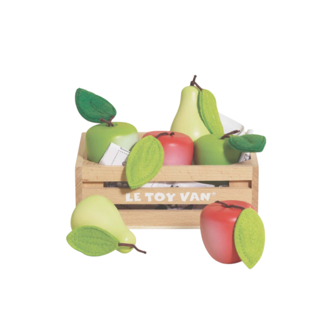 Le Toy Van Wooden Market Crate (Orchard Fruits)