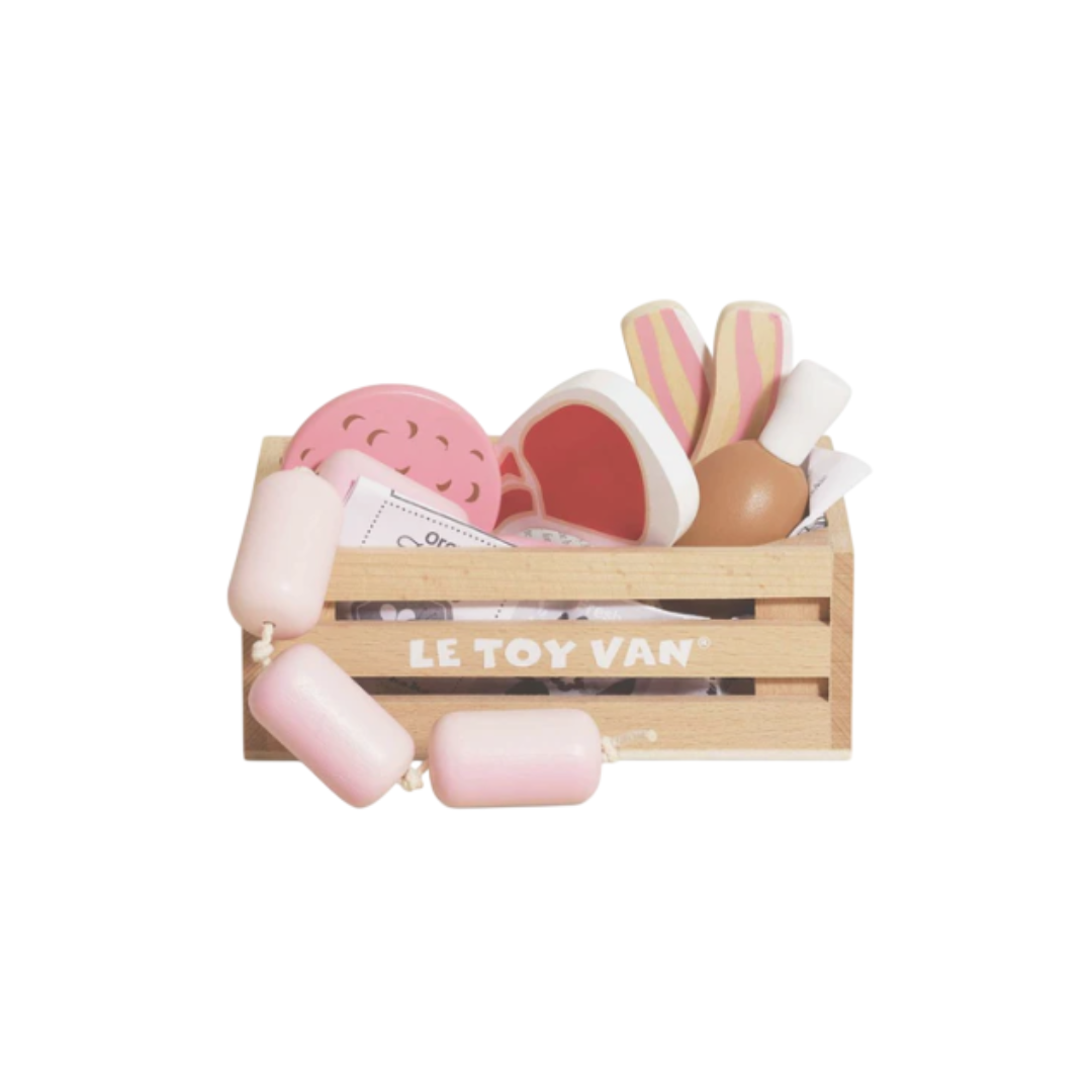Le Toy Van Wooden Market Crate (Butchers Meat)