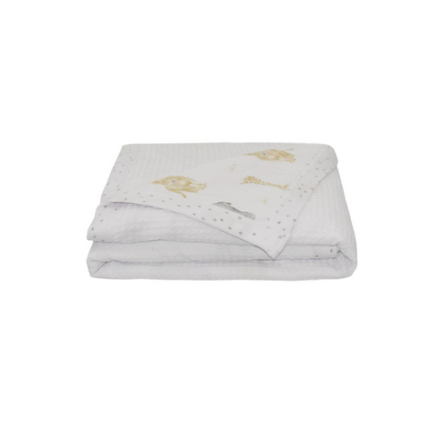 Living Textiles Cot Waffle Blanket - Savanna Babies