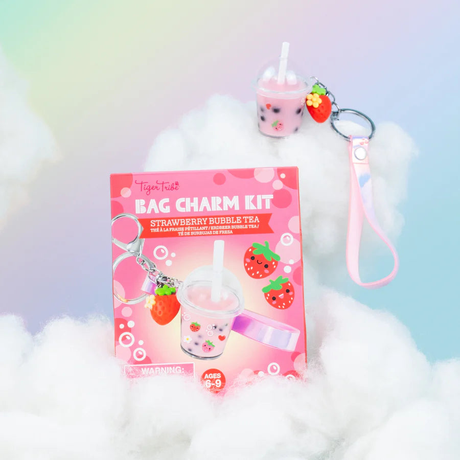 Tiger Tribe Bag Charm Kit (Strawberry Bubble Tea)