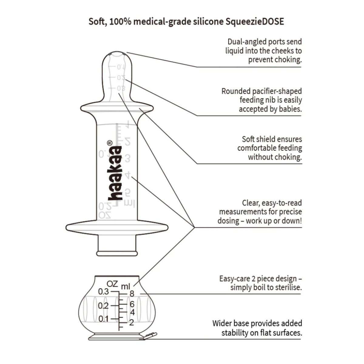 Haakaa Squeezie DOSE Silicone Dispenser