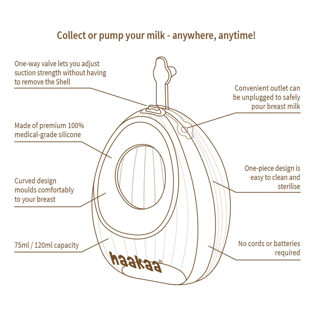 Haakaa Shell Wearable Silicone Breast Pump 120ML