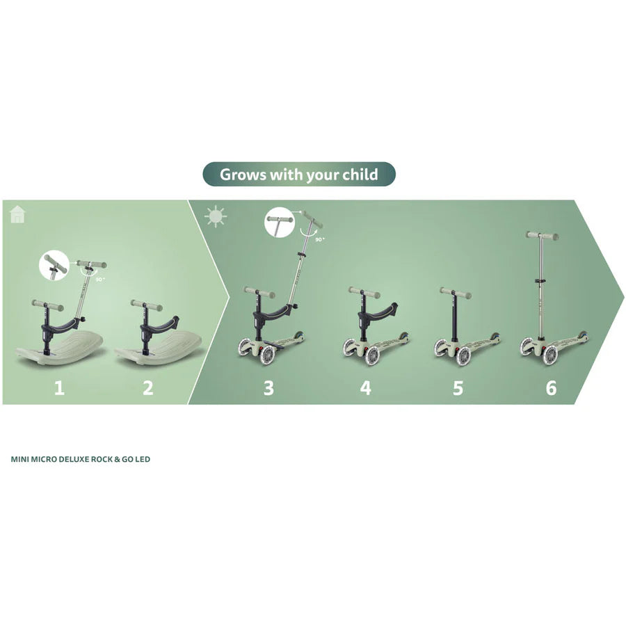 Micro Mini Scooter Deluxe Rock & Go LED