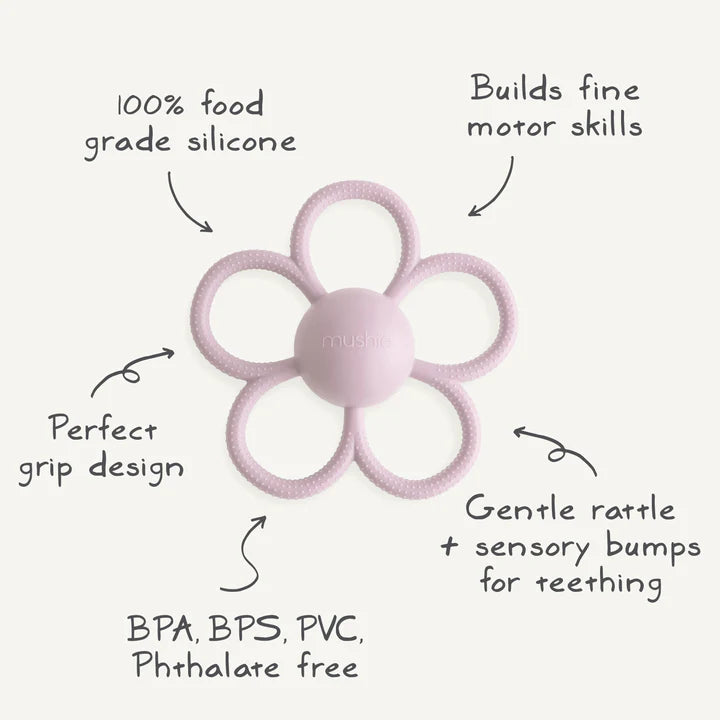 Mushie Daisy Rattle Teether