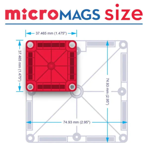 Magna-Tiles microMAGS 70 Piece Deluxe Set