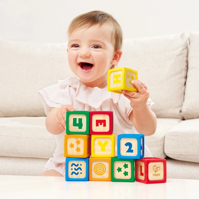 Hape Grip-N-Stack Silicone & Wood Blocks