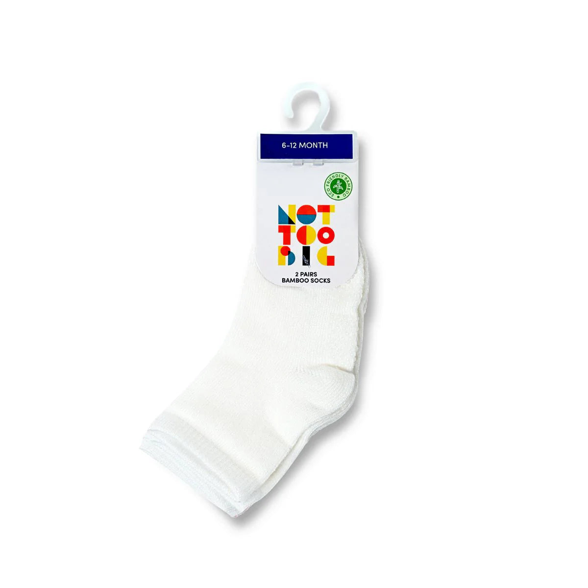 Not Too Big Solid Colours Bamboo Socks (2 Pack)