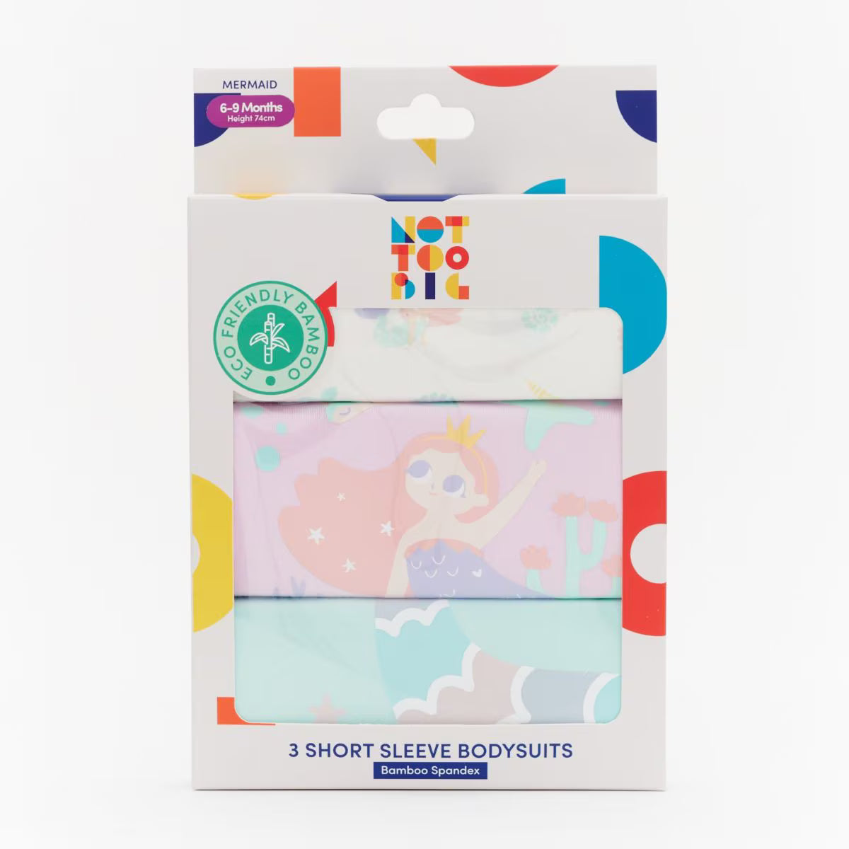 Not Too Big Short Sleeve Bamboo Bodysuit (3 Pack)