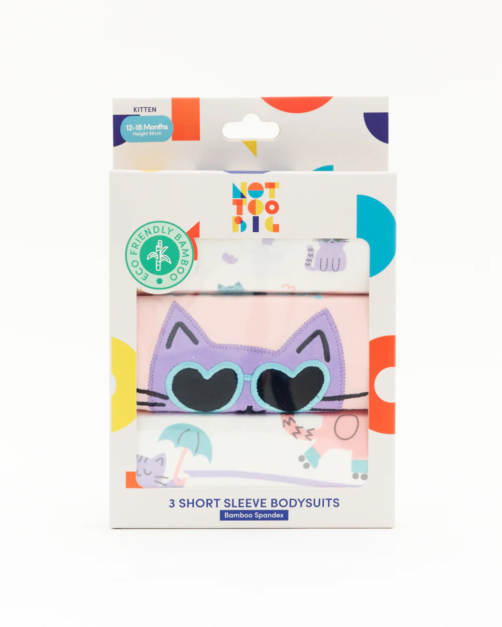 Not Too Big Kitten Bodysuit (3 Pack)