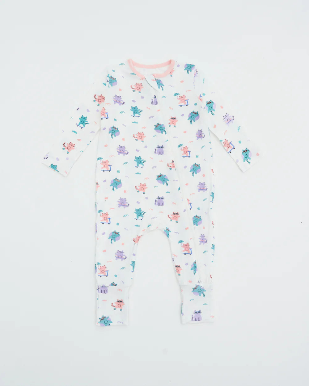 Not Too Big Kitten Sleepsuit (2 Pack)