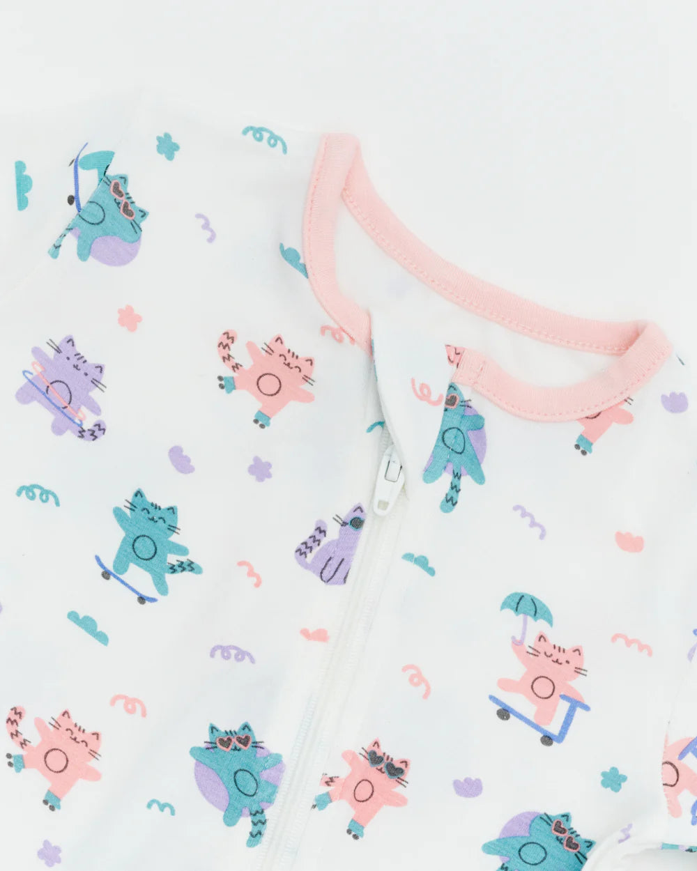 Not Too Big Kitten Sleepsuit (2 Pack)