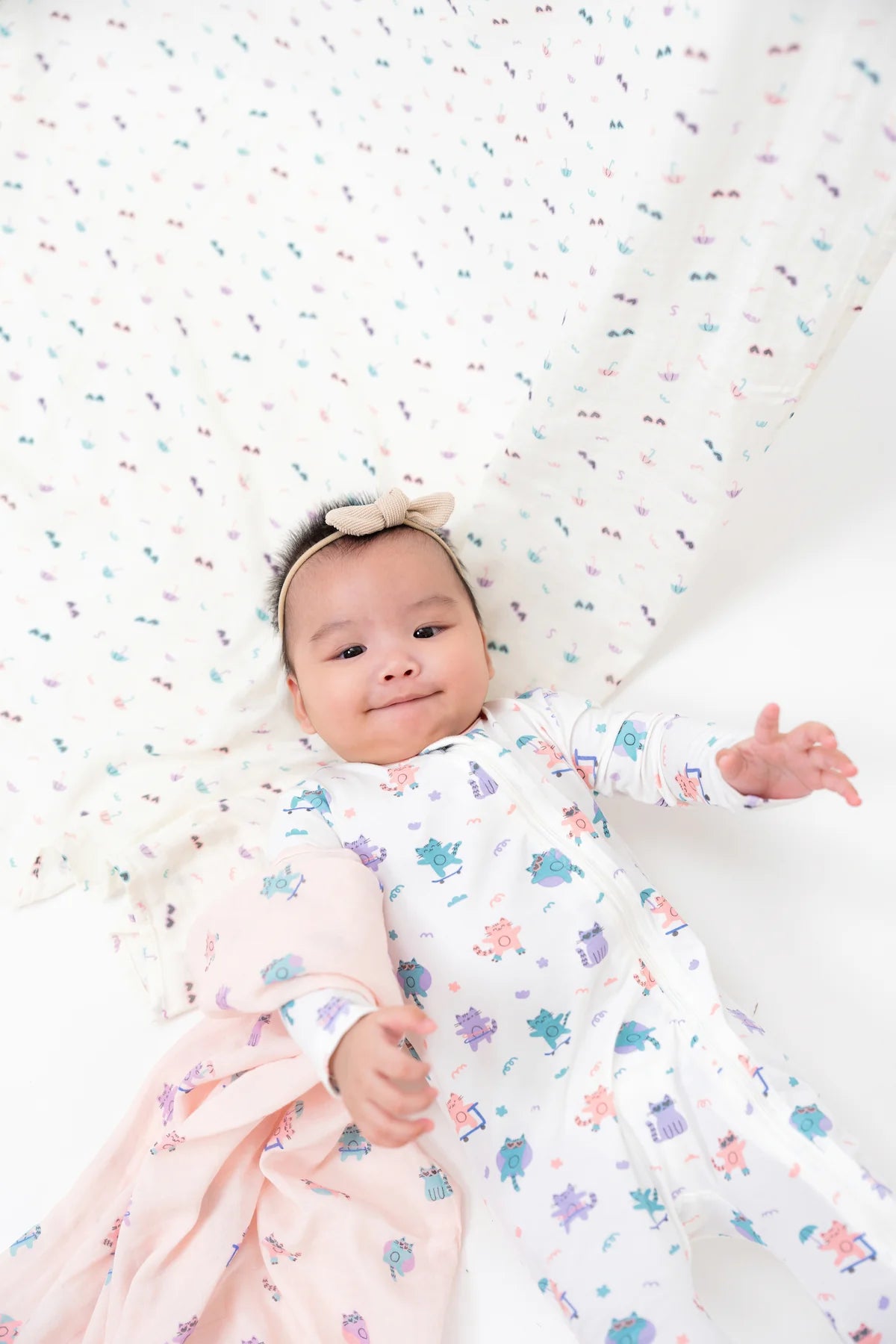 Not Too Big Kitten Sleepsuit (2 Pack)