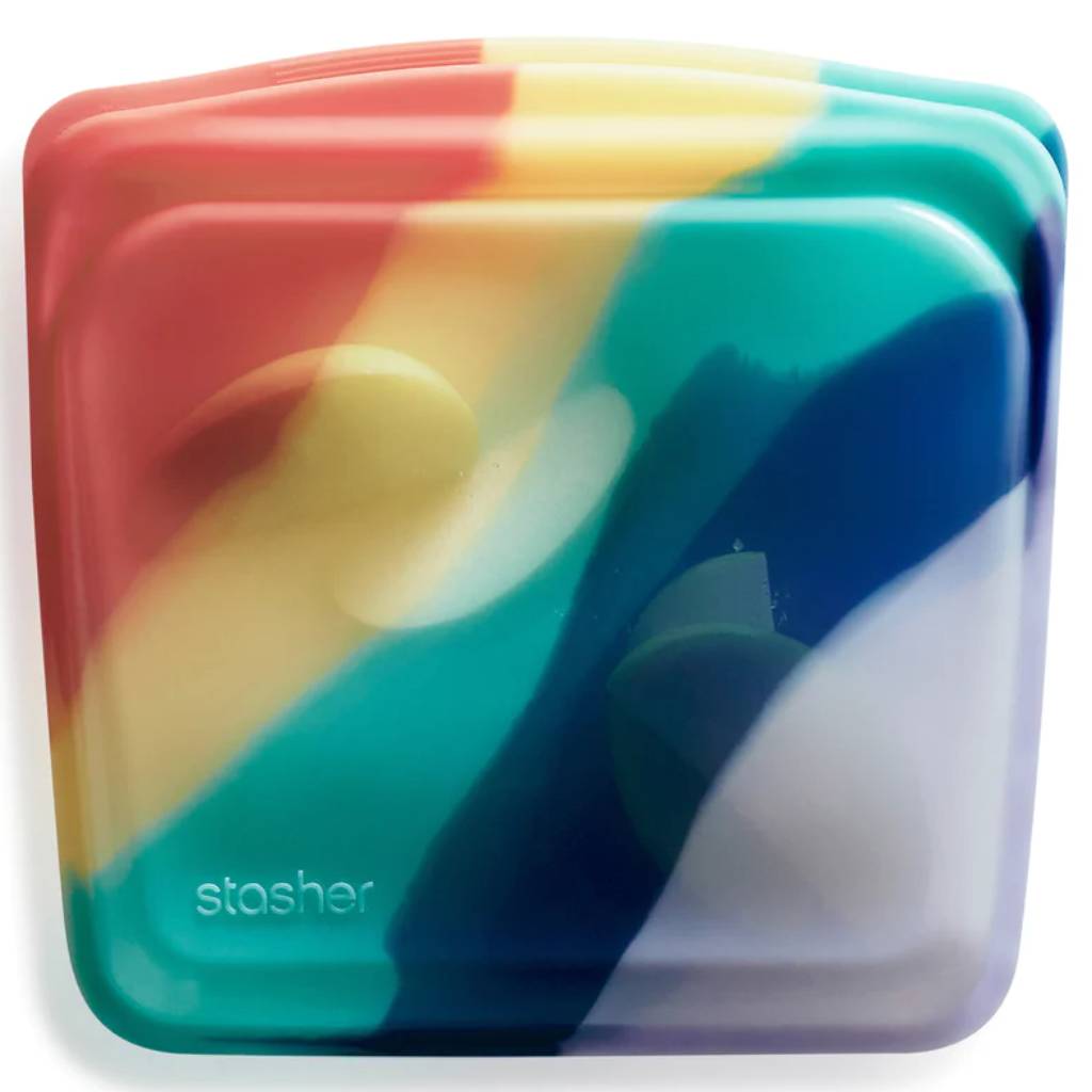 Stasher Reusable Silicone Sandwich Bag Limited Edition - Rainbow Splash
