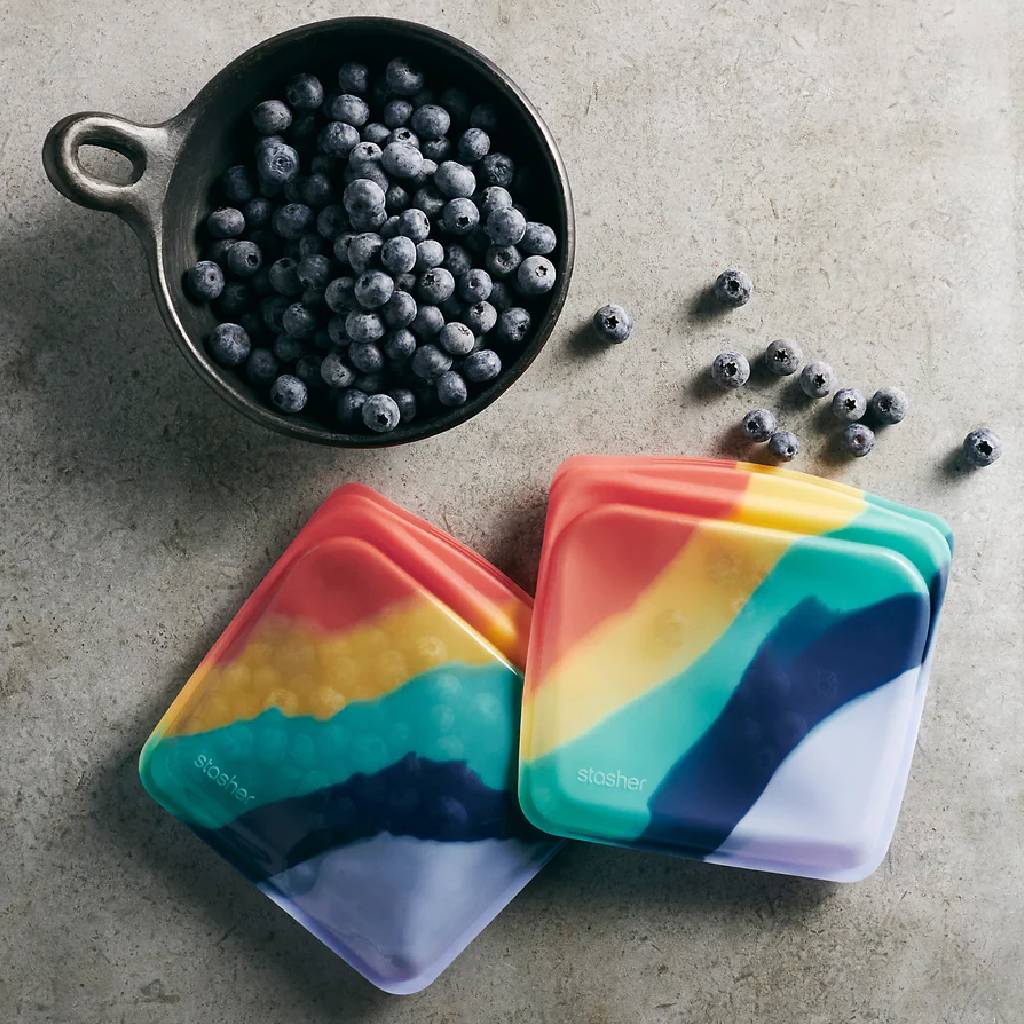 Stasher Reusable Silicone Sandwich Bag Limited Edition - Rainbow Splash