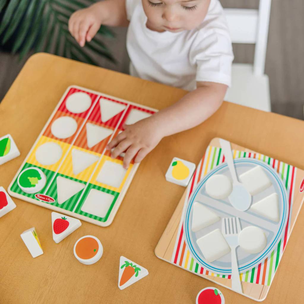 Melissa & Doug Wooden Shape Sorting Grocery Cart