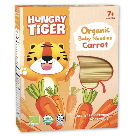 Hungry Tiger Organic Baby Noodles - Carrot