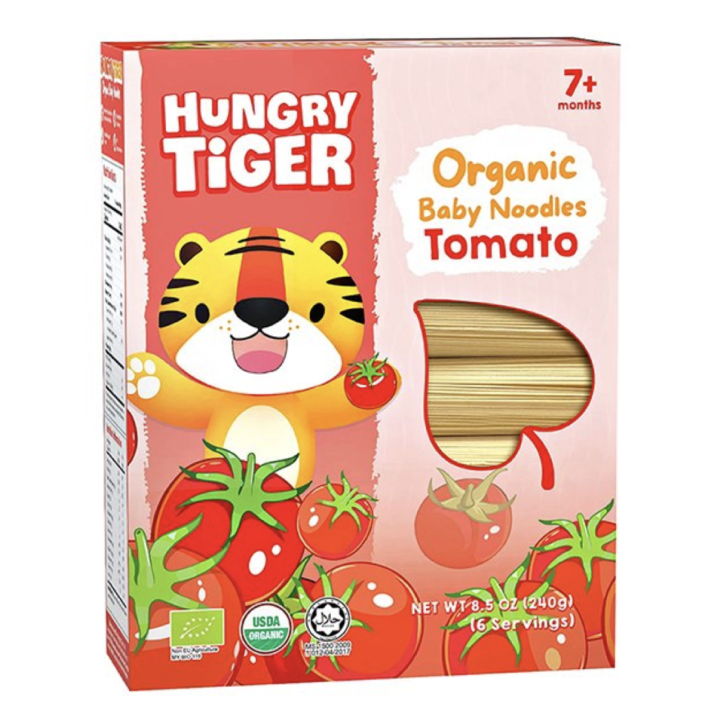 Hungry Tiger Organic Baby Noodles - Tomato