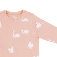 Motherswork x Le Petit Society Long Sleeve Organic Pyjamas Set in Swan Print