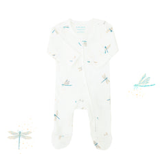 Motherswork x Le Petit Society Baby Organic Zip Sleepsuit in Dragonfly Print