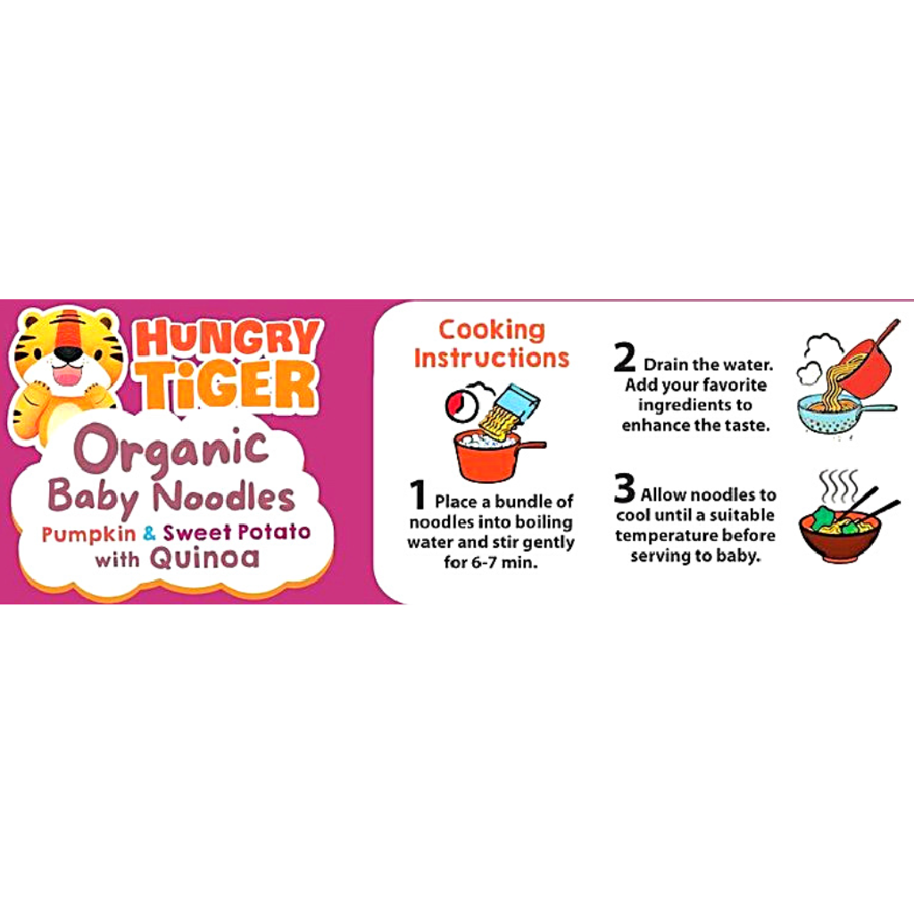 Hungry Tiger Organic Baby Noodles - Pumpkin & Sweet Potato with Quinoa