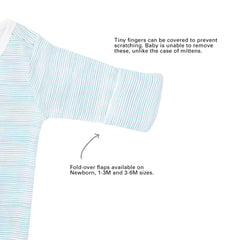 Motherswork x Le Petit Society Baby Organic Zip Sleepsuit in Blue Stripes