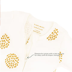Motherswork x Le Petit Society Baby Organic Zip Sleepsuit in Dandelion Print