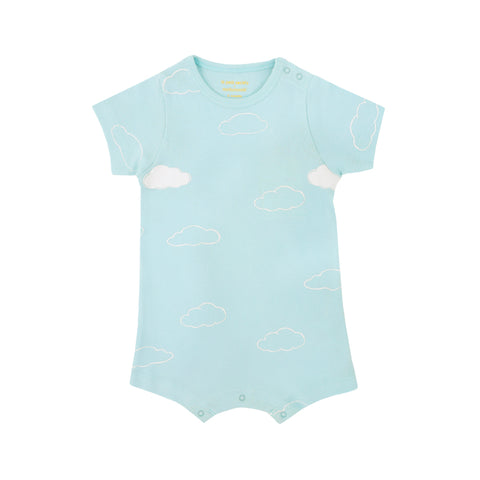 Motherswork x Le Petit Society Baby Organic Short Sleeve Romper in Cloud Print