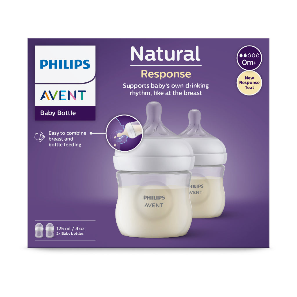Philips Avent Natural Response Baby Bottle Twin - 3 Sizes