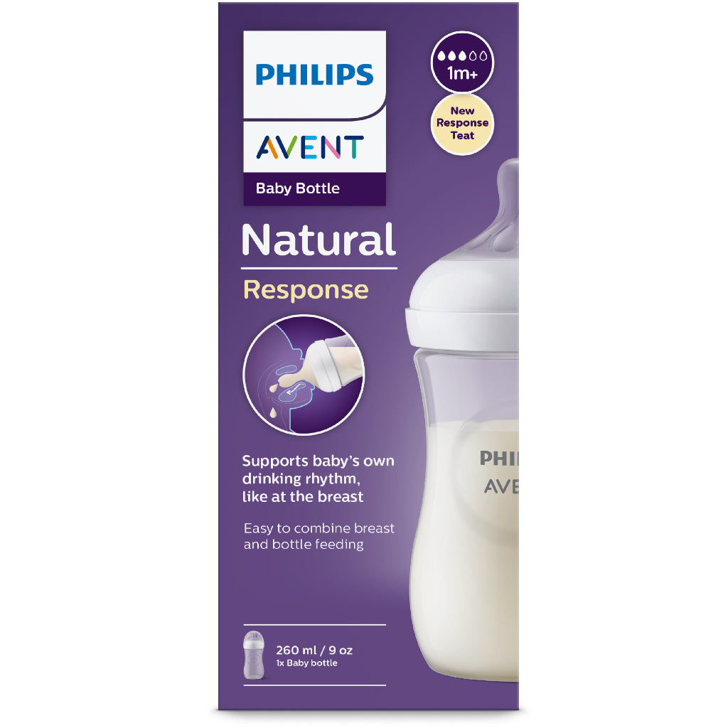 Philips Avent Natural Response Baby Bottle Single Plain - 3 Sizes