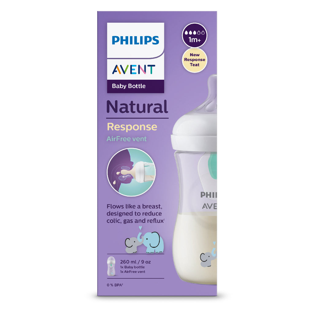 Philips Avent Natural Response Baby Bottle with Airfree Vent Single 260ml