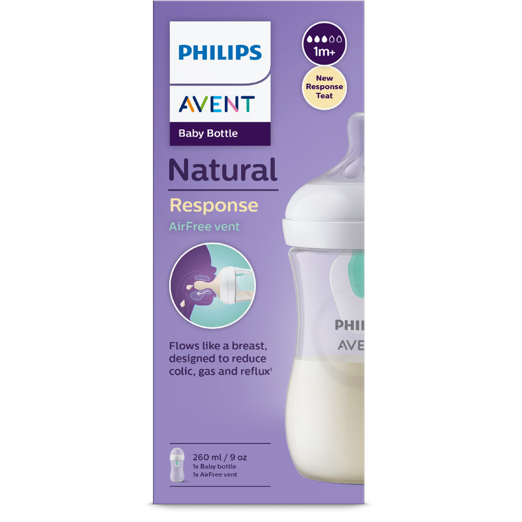 Philips Avent Natural Response Baby Bottle with Airfree Vent Single