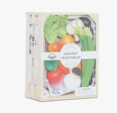 Le Toy Van Wooden Market Crate (Harvest Vegetables)