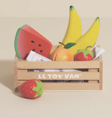 Le Toy Van Wooden Market Crate (Smoothie Fruit)
