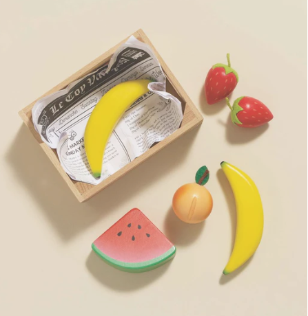 Le Toy Van Wooden Market Crate (Smoothie Fruit)