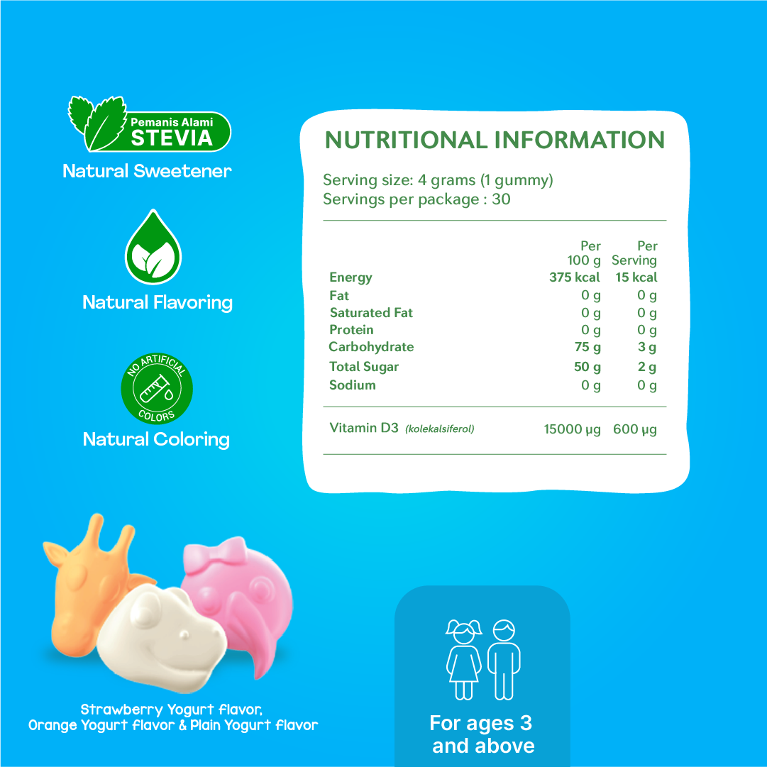 Youvit Kids Vitamin D+ Gummy 600IU (30 pcs)