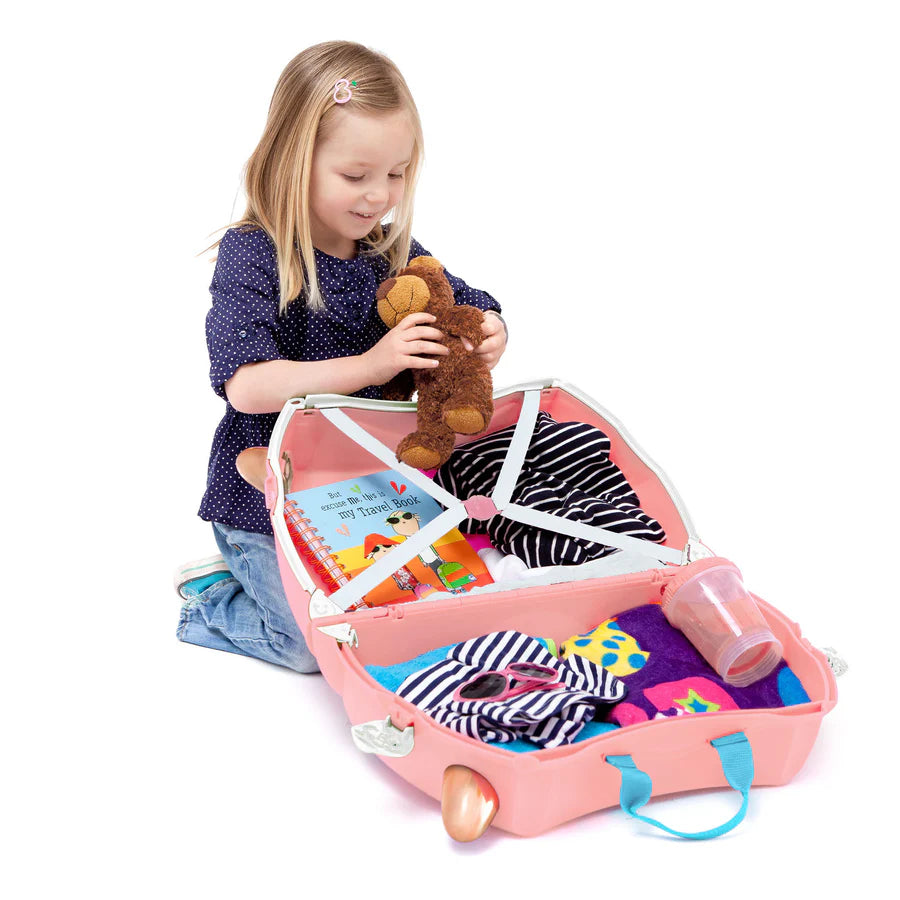 Trunki Ride-On Luggage Flossi Flamingo