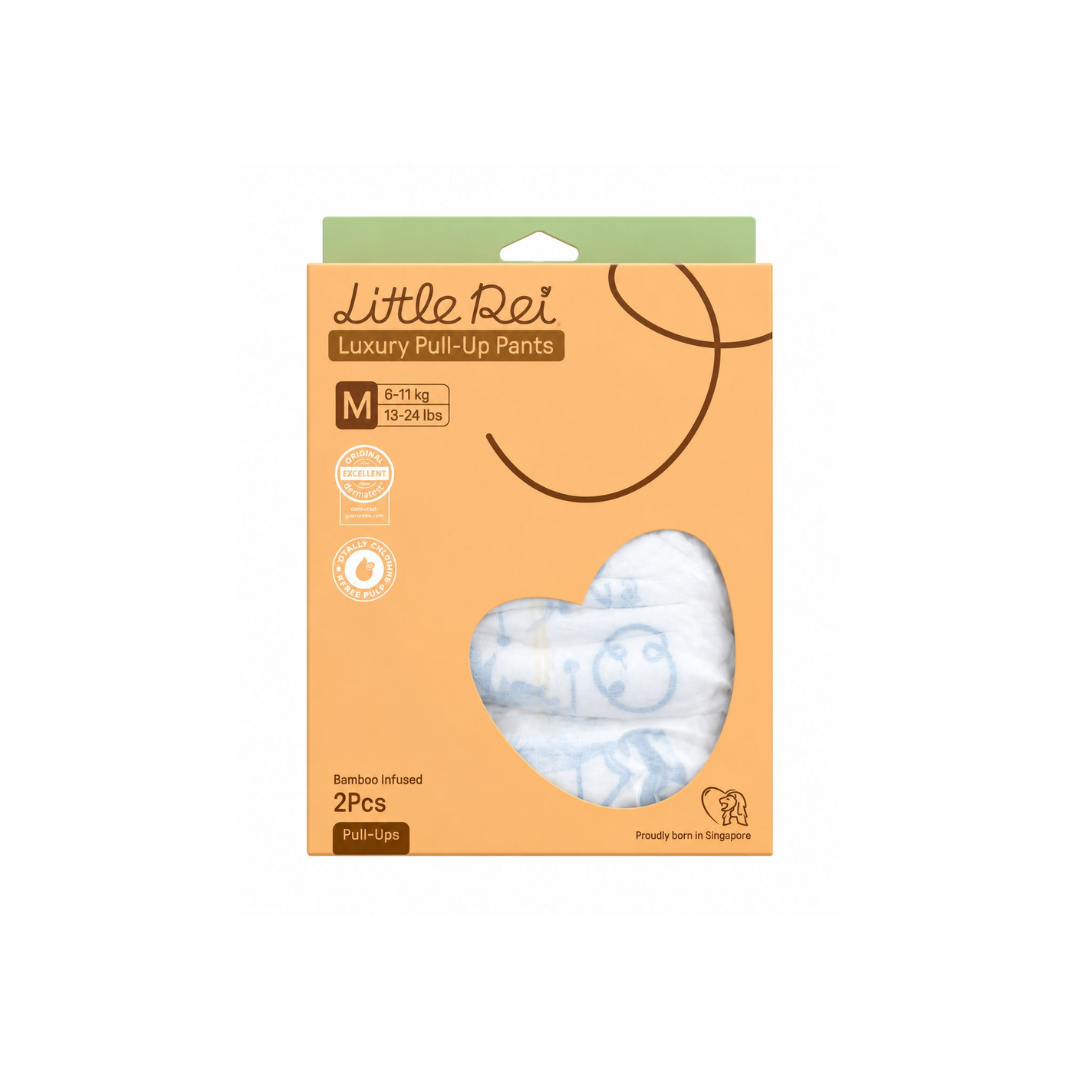 Little Rei Eco-Conscious Luxury Pull Up Diapers (Trial Pack, 2pc)