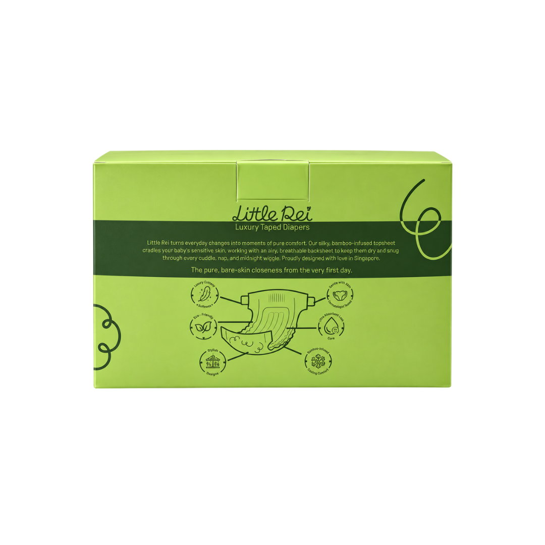 Little Rei Eco-Conscious Luxury Tape Diapers (Travel Pack, 8pc)