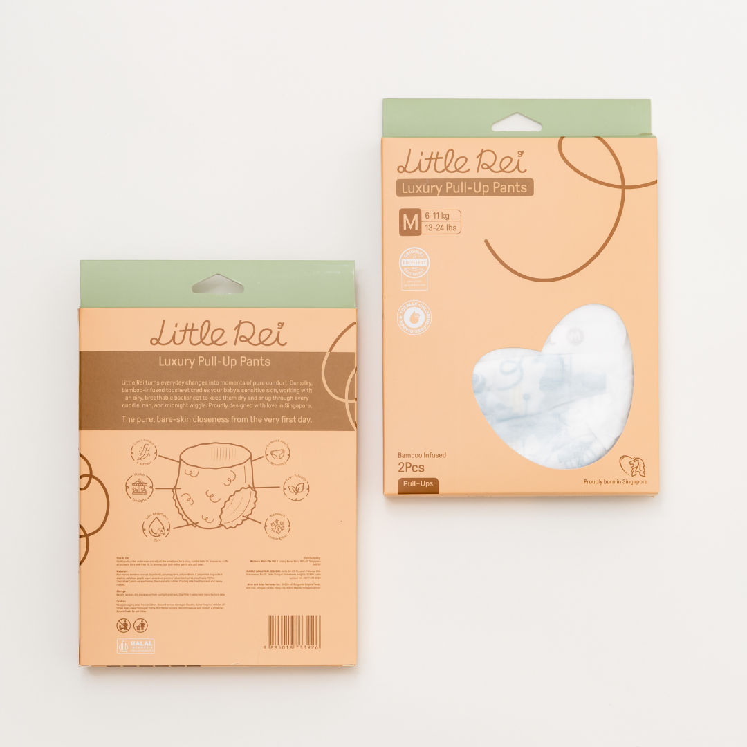 Little Rei Eco-Conscious Luxury Pull Up Diapers (Trial Pack, 2pc)