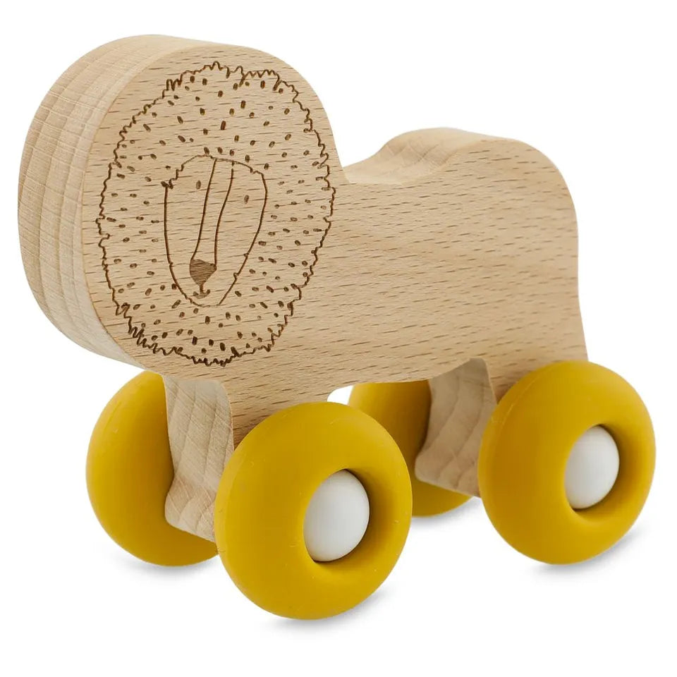 Trixie Wooden Animal Cars With Silicone Wheels
