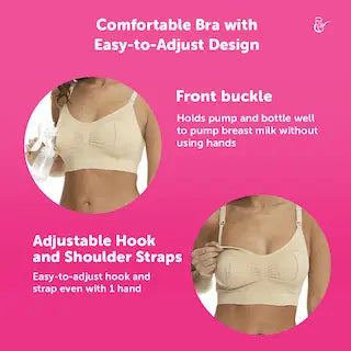 Mama's Choice Seamless Hands Free Pumping Bra (Black)